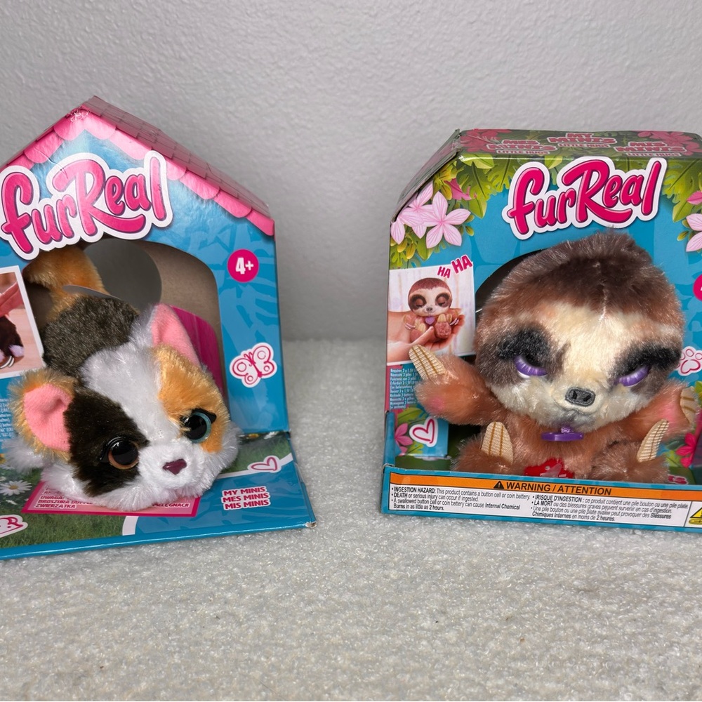 Fur Real Baby Kitten & Sloth Bundle / BNIB